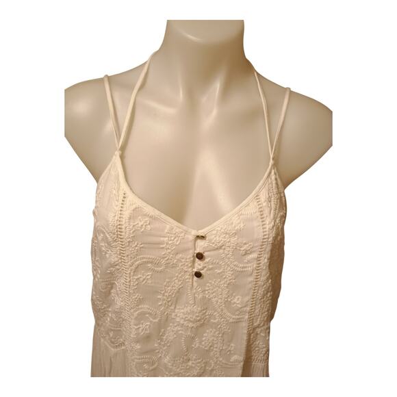 Maurices Women’s White Double Spaghetti Strap Dress Mini Beachy Size Small - Picture 3 of 10
